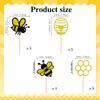 12 Pcs Gold Glitter Bumble Bee Cupcake Toppers Bee Theme Cupcake Decorations Bumble Honey Comb Cupcake Decor for Baby Shower Boys Girls Birthday Cupcake Decor Supplies view 4