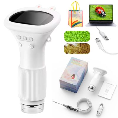 2026 Upgrade Mini Microscope for Kids, 1000x HD Handheld Digital Microscopes for Kids 8-12, Pocket Size Microscope Camera with 2" IPS Screen&LED Light, Science Edu Fun Gifts Toys for Children (White)