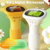 2026 Upgrade Mini Microscope for Kids, 1000x HD Handheld Digital Microscopes for Kids 8-12, Pocket Size Microscope Camera with 2" IPS Screen&LED Light, Science Edu Fun Gifts Toys for Children (White) view 2