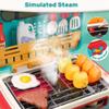 34-Piece Magic Meals Interactive BBQ Grill Playset - Kids Play Kitchen Toys with Color-Changing Foods, Sizzling Frying Pans, Realistic Sounds & Lights, Fun Pretend Play Gift(Blue) view 2