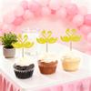 12 Pcs Gold Glitter Swan Cupcake Toppers Elegant Swan Cake Decoration with Crown Hollow Design Cupcake Decor for Gender Reveal Baby Shower Girls Women Birthday Party Supplies view 3