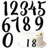 10 PCS Black Acrylic Number Cake Topper 0-9 Number Cake Decoration Mirror Cake Decor Suitable for Birthdays Anniversaries Baby Showers and Other Occasions view 1