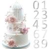 10 PCS Acrylic Number Cake Decoration Silver 0-9 Number Cake Decor Mirror Cake Toppers Suitable for Baby Showers Birthdays Anniversaries and Other Occasions view 1