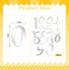 10 PCS Acrylic Number Cake Topper 0-9 Number Cake Decoration Silver Number Mirror Cake Decoration Suitable for Baby Showers Birthdays Anniversaries and Other Occasions view 4