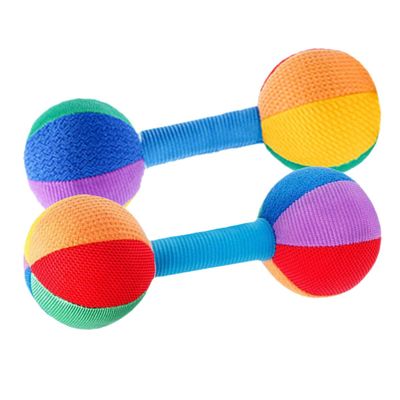 HOOTNEE 2pcs Grasping Dumbbell Lightweight Sensory Grip Training for Newborns Multi-Functional Muscle Exercise and Fine Motor Skill Development and Safe Colorful Plaything