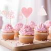 12 Pcs Rose Gold Glitter Bride to Be Cupcake Toppers Bridal Shower Cupcake Decorations Wedding Themed Cupcake Decor with Heart Ring Dress for Wedding Engagement Party Cupcake Decorations view 2