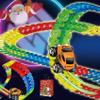 Anti Gravity Race Track with Car, Antigravity Race Track, 360 Electric Climbing Car Race Track, Glow in The Dark Flexible Race Track Sets (92pcs, Glow) view 1