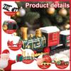 14Pcs Electric Christmas Train Set with Light & Sounds, 4 Carriages Classical Train with Tracks for Boys & Girls Gifts view 3