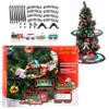 1 Set Christmas Tree Train with Light & Sound, Hanging Train with Locomotive Coal Car Carriage Sleigh & Tracks Realistic view 4