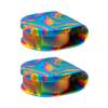 Silipint 10oz Silicone Go Go Connected Lid Bowl, Unbreakable, Non-Toxic, Dishwasher Safe (Hippie Hops - Pack of 2) view 1