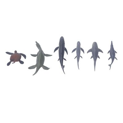 Aqur2020 Prehistoric Sea Animal Toys, PVC Material, Handmade Ocean Figures, 6 or 12 Pieces, Educational Collectible