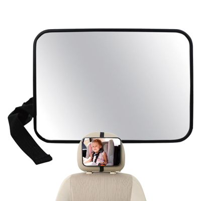 Rear Facing Mirror - Car Seat Rearview Accessory, Wide Angle Reflection, Shatterproof Glass, Adjustable Viewing Angle | Observation Tool, Child Travel Safety, Vehicle Backseat