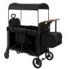Stroller Wagon for 2 Kids, Baby Wagon Stroller for 2 Seaters, All-Terrain Kids Wagon with Canopy, Parent Organizer, Adjustable Handle & Pull Bar for Infants and Toddlers (Black) view 1
