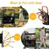 Stroller Wagon for 2 Kids, Baby Wagon Stroller for 2 Seaters, All-Terrain Kids Wagon with Canopy, Parent Organizer, Adjustable Handle & Pull Bar for Infants and Toddlers (Black) view 2