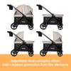 Baby Trend Navigator 2-in-1 Stroller Wagon, Desert Tan view 3