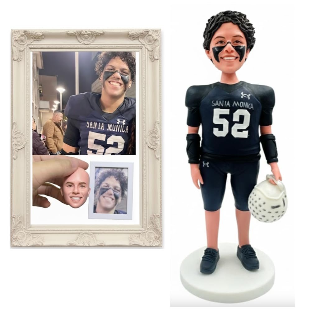 Anliv Art Custom Bobbleheads Personalized, 6/7/8 Inch Handmade Customized Bobblehead Dolls Figurine from Photo Unique Gifts for Baseball Fans, Boyfriend, Husband, Friends