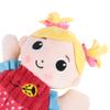 CCYLEZ Soft Baby Rattle with Rocking Teeth, Childrens Toy, Bed Rattles + Cute Cartoon Pattern + Soft and Baby + PP Cotton Plush + Girl 1 Girl 2 Elephant Owl (02 Girls) view 3