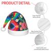BaerK Rainbow Flowers Print Christmas Hat for Kids - Santa Hat, Unisex Warm Cap for Holiday Parties, Wear, and Everyday Use view 4
