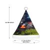 BaerK Kilauea Volcano Bloom Print Christmas Hat for Kids - Santa Hat, Unisex Warm Cap for Holiday Parties, Wear, and Everyday Use view 3