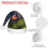 BaerK Kilauea Volcano Bloom Print Christmas Hat for Kids - Santa Hat, Unisex Warm Cap for Holiday Parties, Wear, and Everyday Use view 4