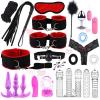 25 Fashionable Multifunctional Equipment Combination Couple Set, Bedroom Hand, Foot, Hip Fitness Fun Accessories, Holiday, Original Gift (Red) view 1