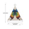 BaerK Rainbow Butterfly Print Christmas Hat for Kids - Santa Hat, Unisex Warm Cap for Holiday Parties, Wear, and Everyday Use view 3