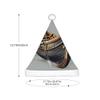 BaerK Old Viking Boats Print Christmas Hat for Kids - Santa Hat, Unisex Warm Cap for Holiday Parties, Wear, and Everyday Use view 3