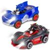 NKOK: Sonic CrossWorlds Super Race Set - Sonic & Shadow - 2 Slot Car Character Vehicles, Figure-8 Track, Lap Counter, Controllers, Licensed, Kid 5+ view 3