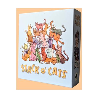 Stack O Cats Family-Friendly Cat Tower Game | Adorable Wooden Dexterity Challenge & Party Fun for Kids and Adults | Up to 6 Players | Ages 5-95 | Balancing Board Game for Game Night