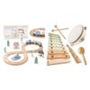 30-Piece Wooden Train Set and 4-Piece Kids Musical Instruments Set Bundled by Comfy Cubs view 1