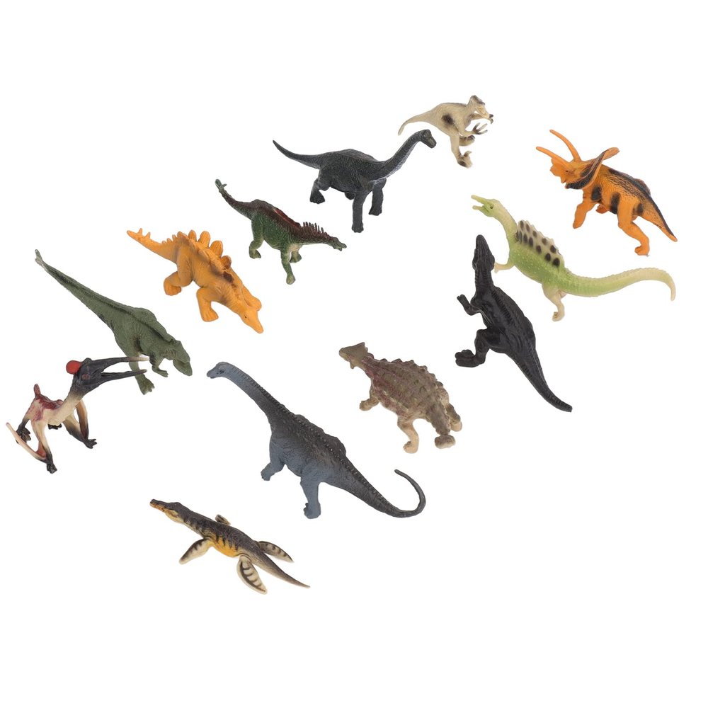 Aqur2020 Mini Dinosaur Figures, Vibrant Colors for Imaginative Play, PVC Material