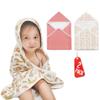 2-Pack Muslin Hooded Baby Towels, 100% Cotton, Towels for Babies, Infants, Toddles, Soft and Absorbent for Boy and Girl, Double Layered Baby Towel With Hood, Babies Muslin Towel Set (Pink Flowers) view 1
