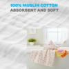 2-Pack Muslin Hooded Baby Towels, 100% Cotton, Towels for Babies, Infants, Toddles, Soft and Absorbent for Boy and Girl, Double Layered Baby Towel With Hood, Babies Muslin Towel Set (Pink Flowers) view 2