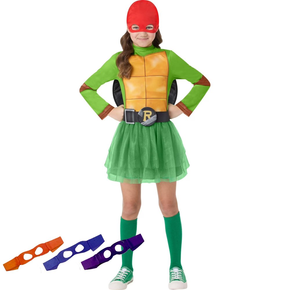 InSpirit Designs Teenage Mutant Ninja Turtle 4-in 1 Dress Costume Cosplay Michelangelo, Donatello, Raphael and Leonardo (Large)