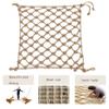 Children Climbing Frame Net, Rope Netting Climbing Cargo Net Playground Kids Child Rock Ladder Wall Hammock Tree House(10X10cm,5X5m(16.4X16.4ft)) view 2
