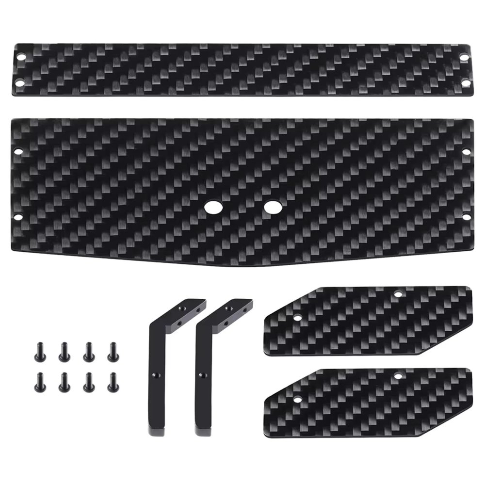 for Mini-B 2WD 1/16 1Set Carbon Fiber Rear Wing Spoiler Plate RC for Buggy Truck Model Upgrade Parts Rc Upgrade Components
