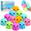 12 Pack Stress Balls for Adults, Cute Octopus Stress Relief Stress Ball, Fidget Toys Bulk Squishy Squeeze Ball Set and Birthday Party Favors Toys for Kids view 1