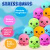 12 Pack Stress Balls for Adults, Cute Octopus Stress Relief Stress Ball, Fidget Toys Bulk Squishy Squeeze Ball Set and Birthday Party Favors Toys for Kids view 3
