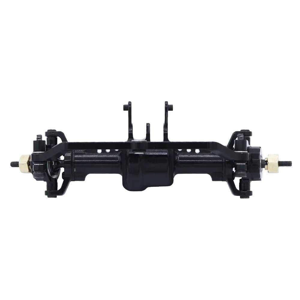 Aluminum Alloy Front Rear Axle Set for 1/18 RC Crawler Car TRX4M Replacement Upgrade Parts(Black Front Axle)