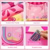 ROIWUIE Princess Castle Play Tent for Kids, Girls' Pop-Up Play Tent with Star Lights, Indoor/Outdoor Foldable Pink Play Tent Fabulous Gift for Little Girls view 3