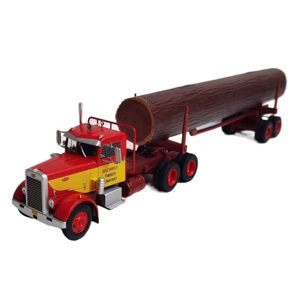 1:43 for 281 Wooden Transport Truck Model Alloy Brown Car Model Static Collectible Car