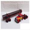 1:43 for 281 Wooden Transport Truck Model Alloy Brown Car Model Static Collectible Car view 3