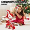 Tod-dler Roller Coaster, Santa Christmas Electric Track Toy, Christmas Climbing Stair Slide Toy, Musical Christmass Tree Ski Slopes, Snow-Man Track with Light Music Electric, for Garden Home Play view 3