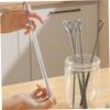 2pcs Silicone Straw Brush Cleaner Set with Long Flexible Handle for Bottle, Reusable Tube Cleaner for Baby Water Cups & Narrow Straws (Gray, 6+9 Combo Pack) view 4