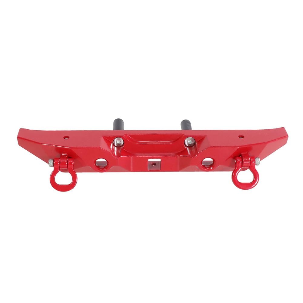 for 1/12 RC car MN128 RC Upgrade Metal Rear Bumper Pull-Out Trailer Modification Trailer Hook Parts Accessories can be Installed(Red)