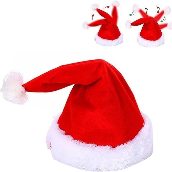 2026 New Electric Christmas Hat, Singing and Dancing Electrics Xmas Hats, Swing Musical Funny Toy Hat for Party Supplies (1)