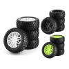 4Pcs 1/10 RC Car Truck Tires Tyre Wheel 12mm Hex 96mm*40mm Parts for H-SP 15502 94107 94170 94155 94177 H-PI Tools Accessories(Black) view 2