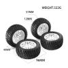 4Pcs 1/10 RC Car Truck Tires Tyre Wheel 12mm Hex 96mm*40mm Parts for H-SP 15502 94107 94170 94155 94177 H-PI Tools Accessories(Black) view 3