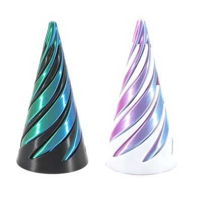 3D Printed Impossible Cone,Spiral Cone Fidget Toy Impossible Pyramid Passthrough Toy,3D Printed Spiral Cone Fidget Toy