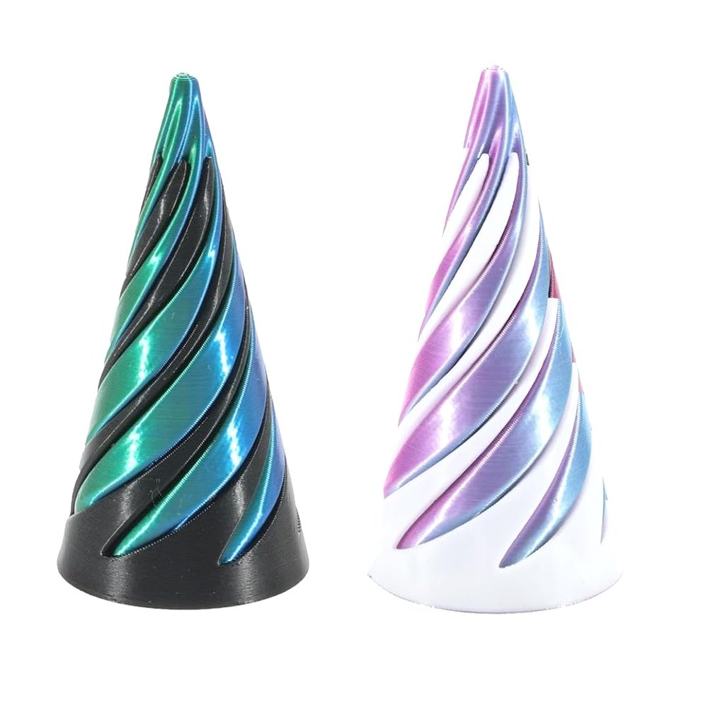 3D Printed Impossible Cone,Spiral Cone Fidget Toy Impossible Pyramid Passthrough Toy,3D Printed Spiral Cone Fidget Toy
